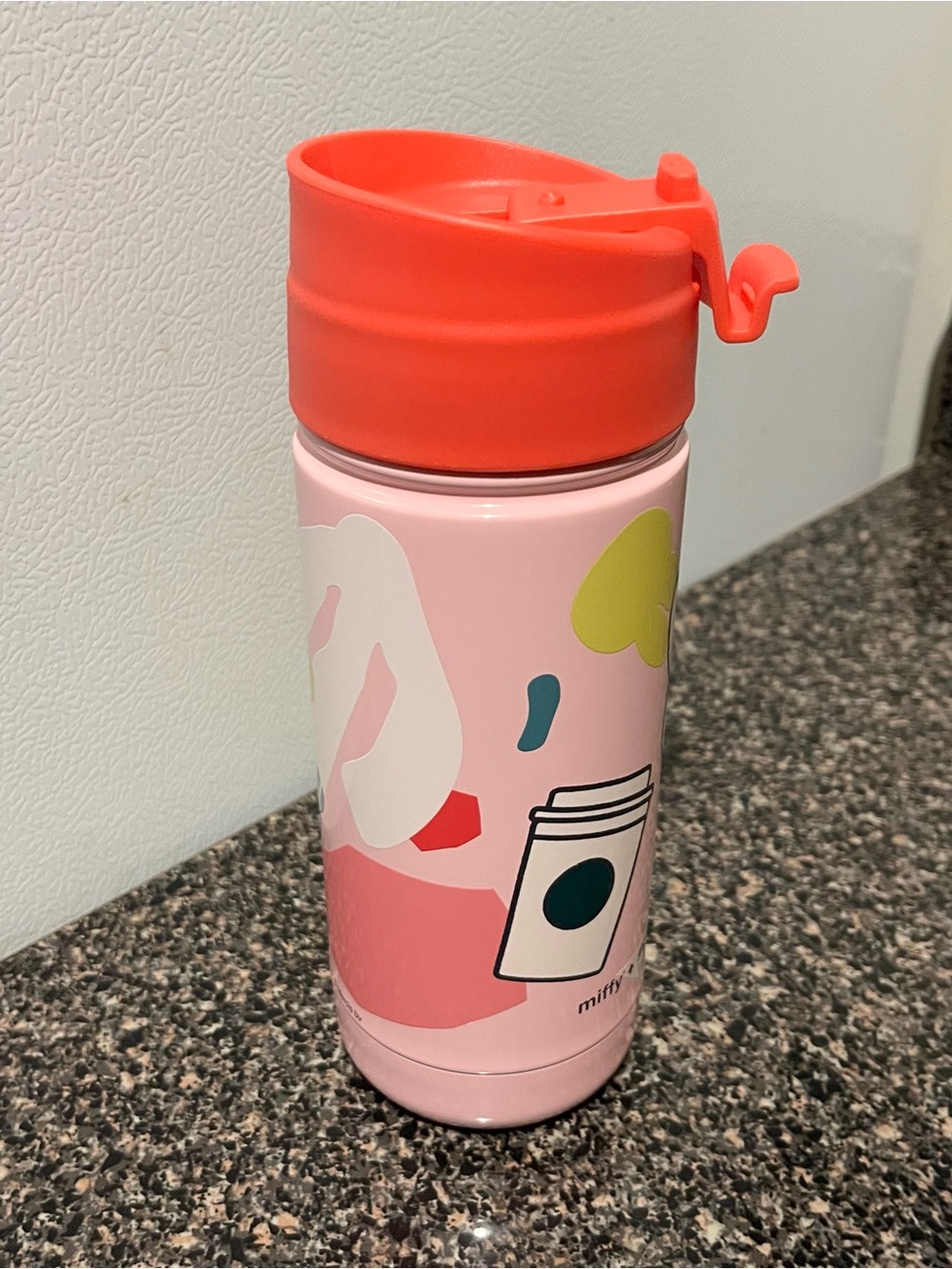 Starbucks Pink Tumbler with Red Lid and Miffy Tag - Picture 9 of 9